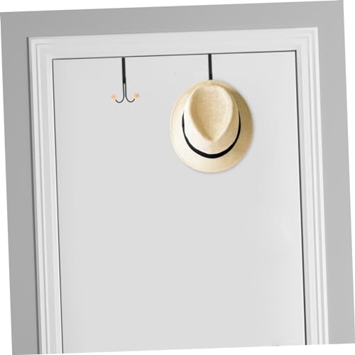 VINTORKY 2pcs Over Door Hooks and Dual-Headed Hangers for Clothes Hats and Bags Nail Installation for Bedroom and Front Door Space-Saving Design - Image 3