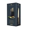 MasterCraft-Knife-Block-Set-5-Piece-Stainless-Steel-Brass-Effect-22-x-155-x-95-cm-BlackBrass MasterCraft Knife Block Set, 5-Piece, Stainless Steel, Brass-Effect, 22 x 15.5 x 9.5 cm, Black/Brass