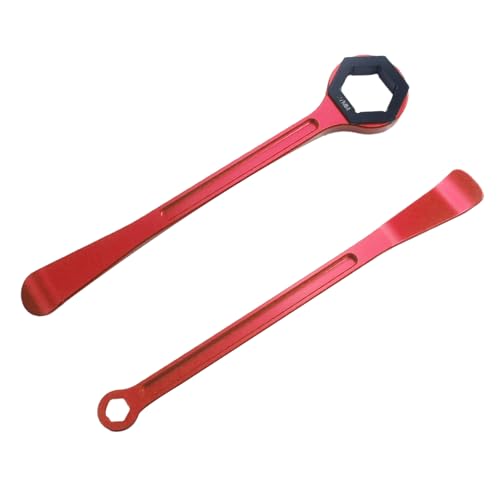 Image of Motorcycle Tyre Iron Tool Kit Raceline Levers Hex Wrench Spanner Head Tire Change 10mm 13mm 32mm 27mm 22mm 0.87'' 1.06''0.51''0.39'' 1.26'' For EXC SX XC EXCF Dirt Pit Bike (Red)