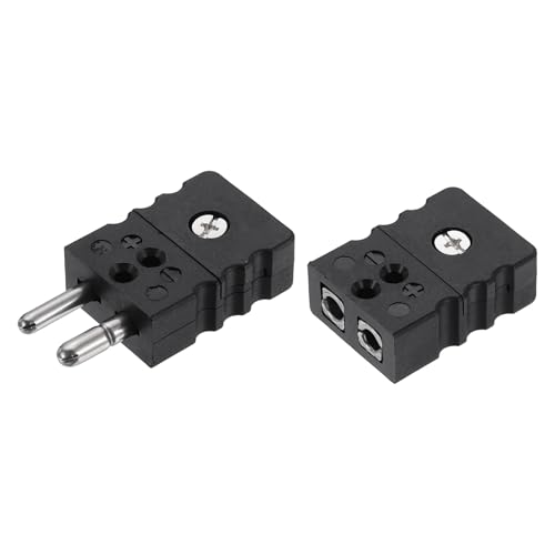 Conectores de cable termopar tipo J MECCANIXITY hembra con pin redondo para sensor de 220 °C