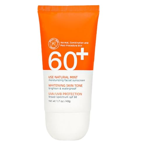 Crema solar facial SPF 50, loción de protección solar sensible, muy iluminadora y disimulada, protección UV, para mujeres, hombres y niños, 50 g