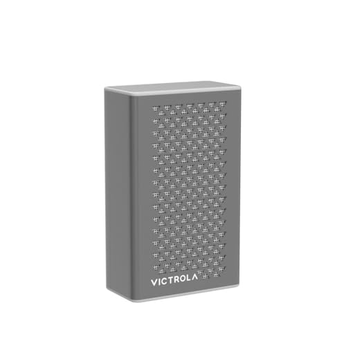 Image of Victrola Music Edition 1 - Portable Bluetooth Speaker, IP67 Water and Dust Resistant, 12 Hour Battery Life, Multi-Speaker Pairing, Premium Sound and Passive Bass Radiator, USB-C Charging (Silver)