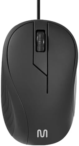 Mouse com Fio Wave Textura Emborrachada Cabo de 130cm Multi - MO2...