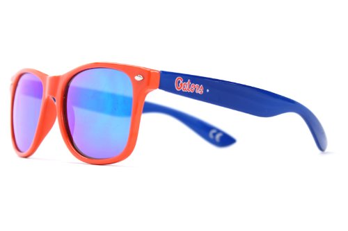 NCAA Florida Gators FLA-3 Orange Front Temple, Blue Lenses Sunglasses, One Size, Orange