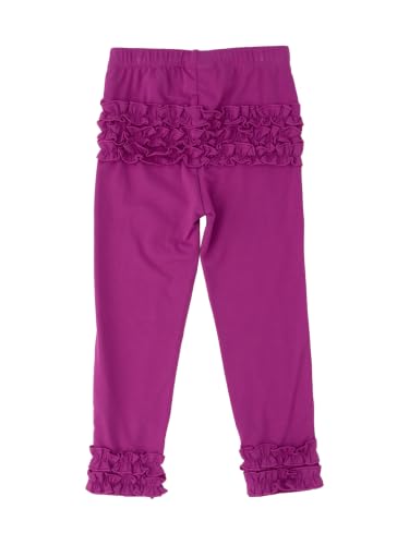 Image of RuffleButts Toddler Girl Merry & Bright Ruffle Leggings - Ankle Leggings