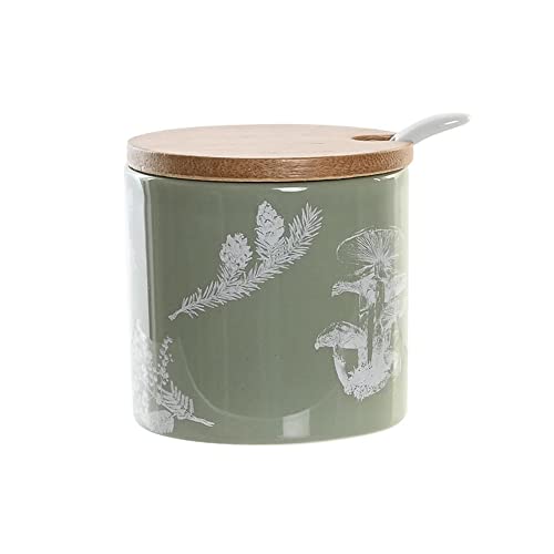 Hervit zuccheriera con cucchiaino Romance in porcellana bianca 10cm