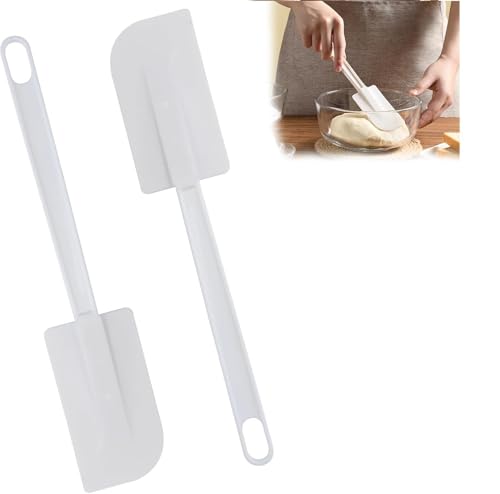 Ensemble de 2 Spatules en Caoutchouc Professionnelles Pâtisserie - Palette de 9 cm - Outils Essentiels pour Pâtisserie et Cuisine (24cm, 2Pcs)