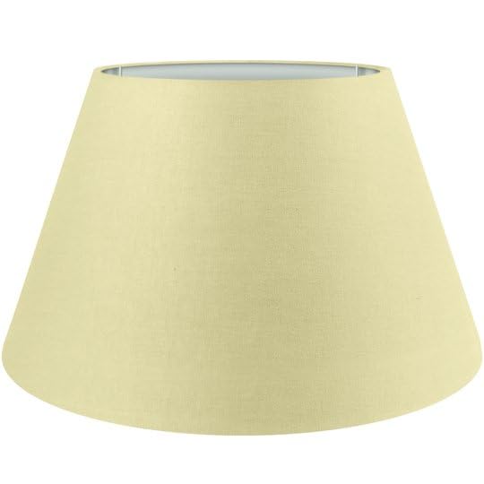 Wogati® Premium Lampenschirm | Größe: L | ØU:25cm | Farbe: Creme | E14/E27 | konisch | Baumwolle | für Stehlampen, Hängelampen, Tischlampen, Deckenlampen
