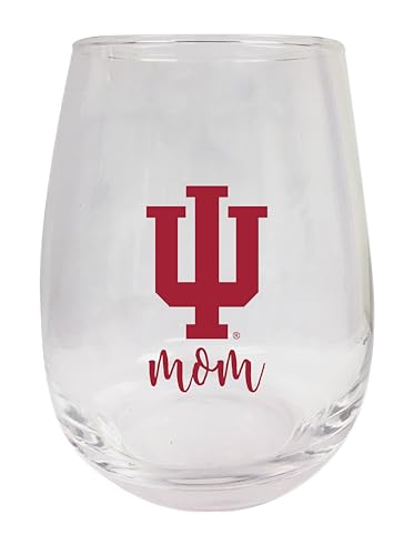 R and R Indiana Hoosiers 15 oz Stemless Wine Glass