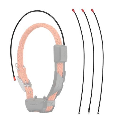 Hsei 3 Pcs Replacement Antennas Standard VHF 155.5MHz Antenna Compatible with Garmin TT25 T20 T5 TT10 DC50 Dog Collar Device Dog Tracking Collar Black
