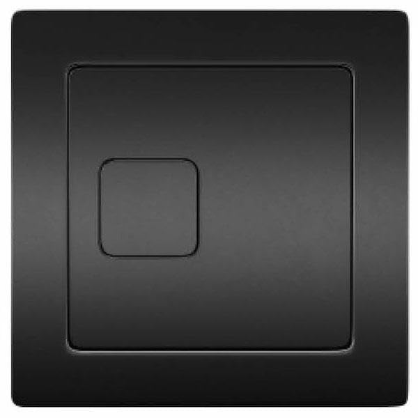Lancia Square Dual Flush Button - Standard UK Fit - 78mm - 4 Finishes (Black)