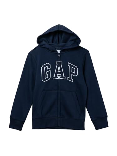 GAP Boys Logo Hoodie Hooded Full Zip Sweatshirt Tapestry Navy M