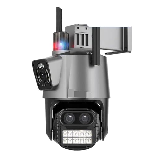 DRAUXI Caméra 9MP PTZ Double écran, Zoom numérique 8X, détection Humaine, Protection de sécurité extérieure, vidéosurveillance IP Détection de...