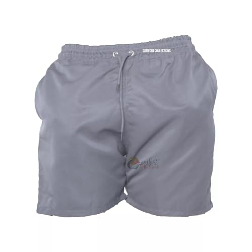 Comfort Collections Mens Summer Shorts with Pockets Casual Elasticated Waist Gym Mesh Lined Holiday Short (UK, Alpha, M, Regular, Regular, Gray)