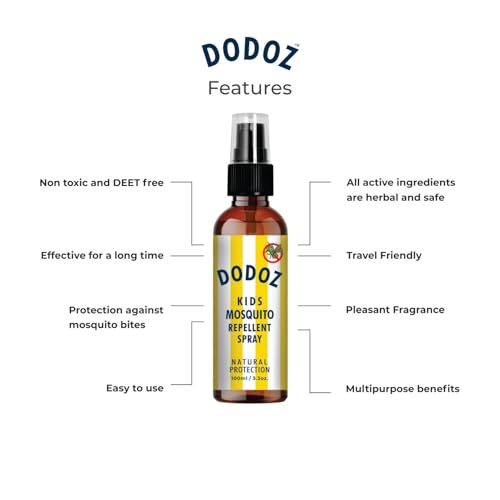 Image of DODOZ Mini Anti-Mosquito Body Spray Kid-Safe Natural Protection, Gentle & Non-Toxic Repellent for Babies, Kids & Family Perfect For Indoor & Outdoor Use Non-Toxic & Easy to Carry - 100ml