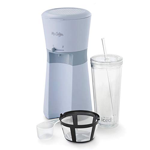 Mr Coffee Iced Coffee Maker with Reusable Tumbler and Coffee Filter Gray