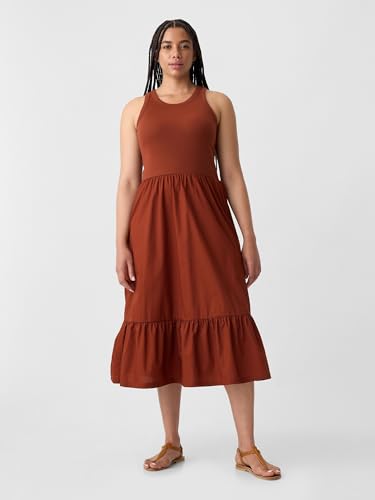 Image of Gap Women's Mixed Media Midi Dress