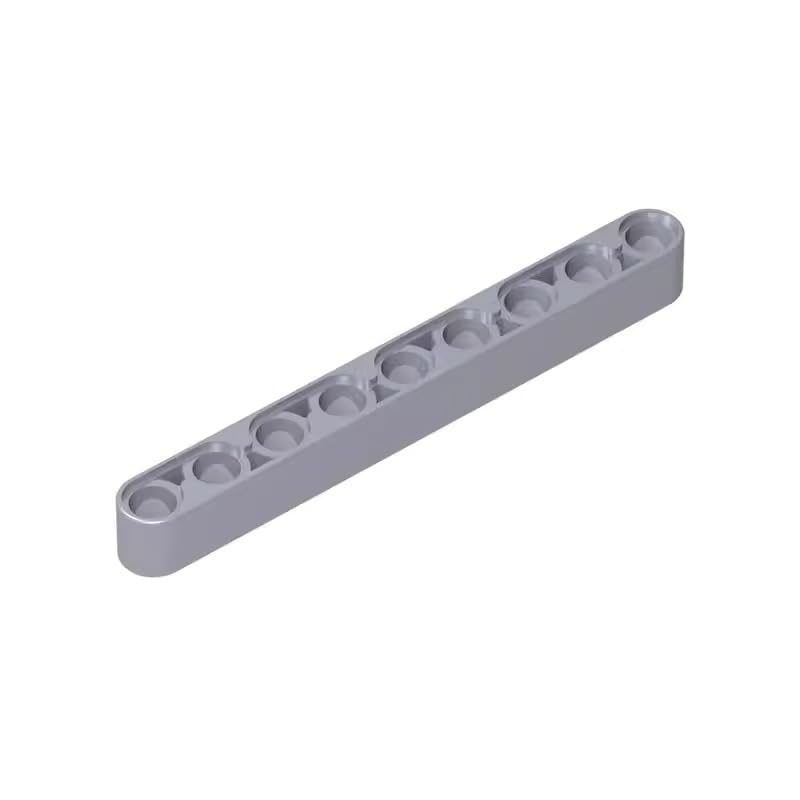GDS-666 40490 Hole Brick Technic Beam 1x9 Thick, Flat Silver, 50 PCS — image 1