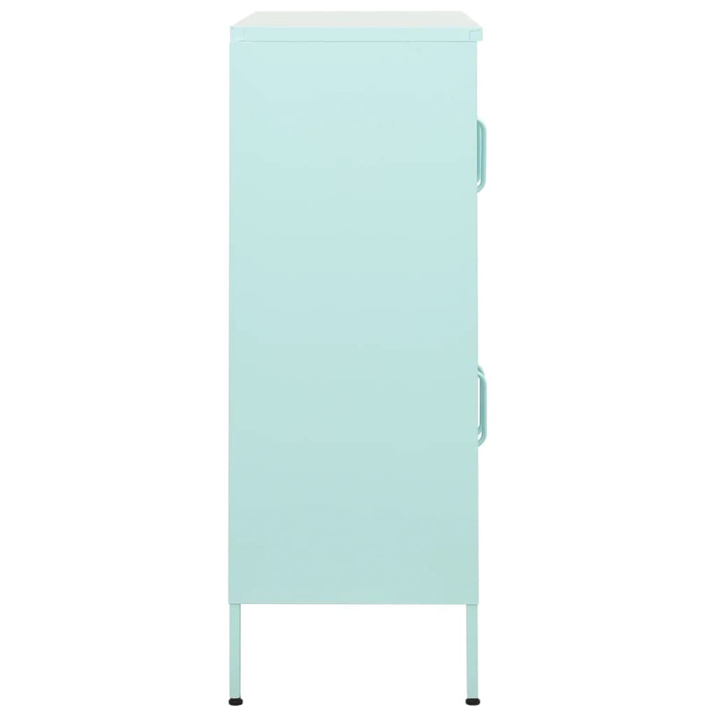 Armadio Archivio Schedario Armadio Ufficio Metallo Armadietto Menta 80x35x101,5 cm in Acciaio Per dipendenti casa ufficio scuola palestra