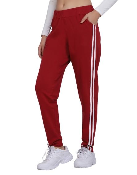 Harshita Enterprises Women's Cotton Blend Striped Track Pant | Lower Pants for Women | Sports & Lounge Lower for Ladies-image-42