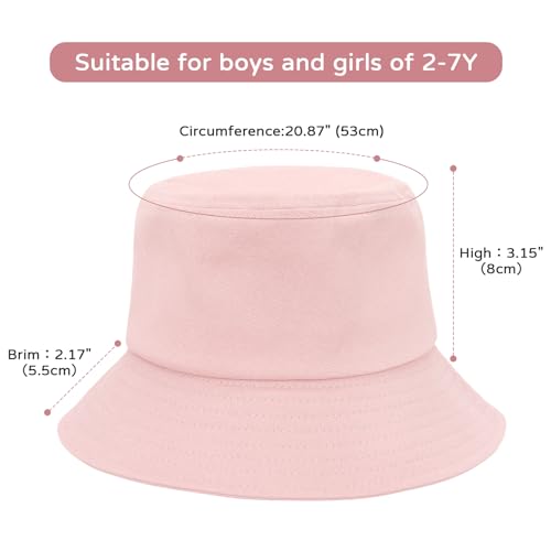 Kids Bucket Hat Sun Hat for Boys Girls - Sun Protection UPF 50+ Wide Brime Cotton Unisex Outdoor Sumer Beach Swim4