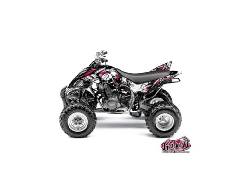Kit déco Yamaha 350 Raptor noir rose Trash pour rénover vos plastiques