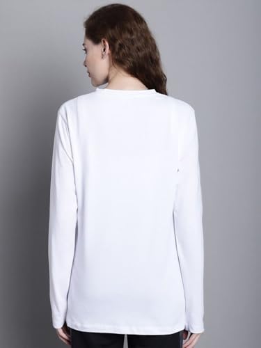 Image of JUNEBERRY Cotton Round Neck Regular Fit Solid Core Full Sleeve T-Shirt Combo for Women & Girls (Pack of 2) (Available Colors: Black, White, Navy, Green,Swanwhite & Cork)
