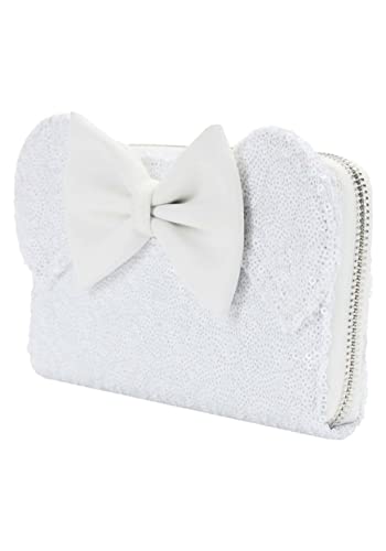 Loungefly Disney Minnie Sequin Wedding Zip Around Wallet3