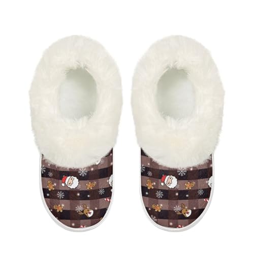 chaqlin Women's Christmas Slippers Platform Women Slippers Slip on Fluffy Fleece Lined House Shoes for Indoor Outdoor2
