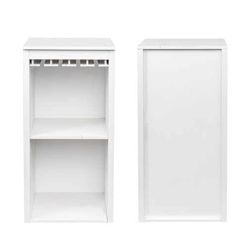 Gabinete modular blanco para bar de vinos con estantes miniatura 5