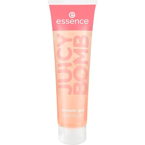 essence JUICY BOMB PARTY shower gel, Körperöl, Nr. 01, Orange, glättend, pflegend, reinigend, gelig, vegan, ohne Mikroplastikpartikel, glutenfrei, ohne Parabene, 1er Pack (150ml)