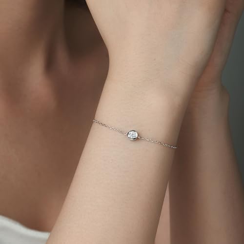 Moissanite Tennis Bracelet, Lab Created Diamond Bracelet, 925 Sterling Silver Bracelets for Women, Jewelry Gift for Women Mom Her, GRA Certified4