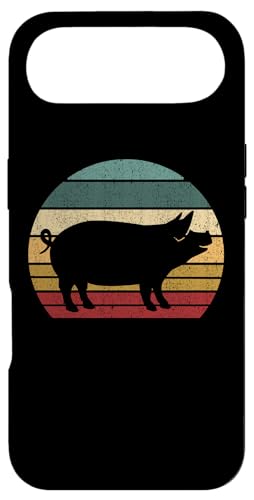 Retro Vintage Sunset Cute Show Pig Lover �X�}�z�P�[�X iPhone Air �p