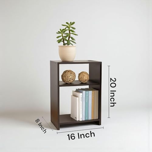 Image of Wooden Bedside Table for Bedroom with Drawer | Side Table | Nightstand End Table | Small Table with Storage | DIY | 20x16x8 Inch | Wenge