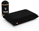 Vaverto Camping Pillow, Medium Firm Memory Foam Travel Pillow, Compressible & Portable, Breathable Washable Cover, Backpacking, Airplane & Car Travel, 12" x 18"