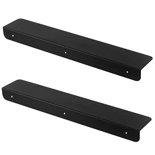 BAOYOUNI 2-Pack Metal Counter Range Gap Cover Board Narrow Gap Filler Extention Plate Storage Shelf Partition with Stickers Between Kitchen Countertop Side and Refrigerator or Cabinet to Tiled Wall