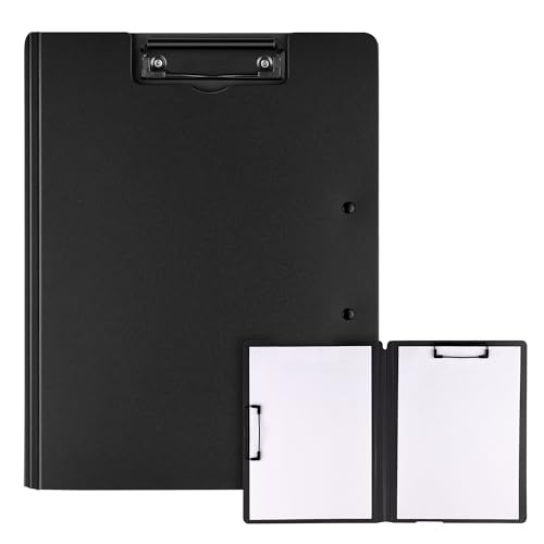 Vonsera Porte Document, Porte Bloc A4 avec Pince, Porte Documents A4 avec Couvercle pour Bureau,...