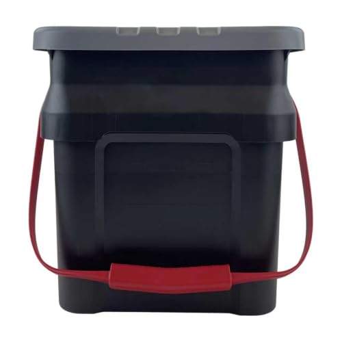 5-Gallon Heavy-Duty Plastic Carry Bucket, Black, Adult Size