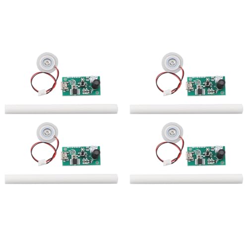 Kalokairi Kit de 4 módulos humidificadores USB de 5 V con placa atomizadora de 5 ℃, 740 boquillas, 2 W de baja potencia, difusores de aromaterapia y atomizadores de perfume