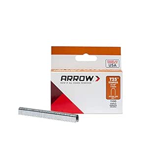 Arrow Heavy Duty T25 Round Crown Staples for Cable and Low Voltage Wiring, 1100 Pack, Leg Length 7/16 Inch, Crown Size 5/16 Inch