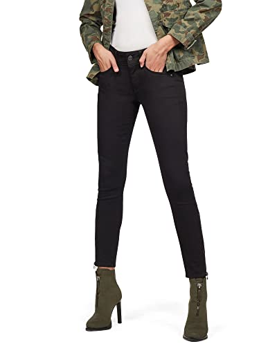 G STAR Lynn Mid Waist Skinny Jeans Vaqueros, Azul (Rinsed D11493 8970 082), 28W / 30L Mujer