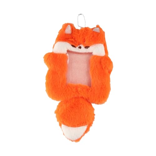 generic Cute Plush Photocard Holder with Keychain, Cartoon Animal Photo Sleeve Photo Protective Case Photo Card Holder for Women Girls, Red, ATMD22Y38-B/ZSHBE