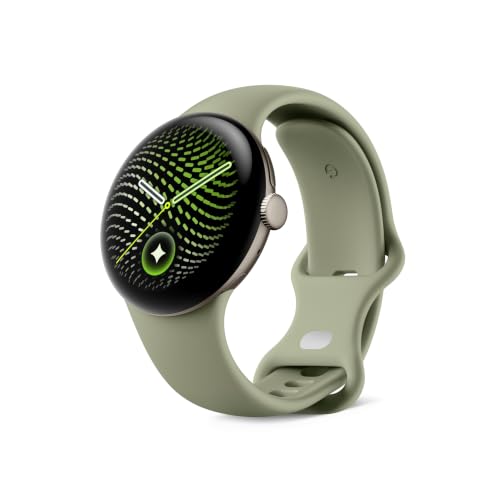 Google �O�[�O�� Pixel Watch 5(41 mm)Satin Pyrite �A���~�P�[�X/Olive �A�N�e�B�u �o���h(�� 2 ����)Wi-Fi