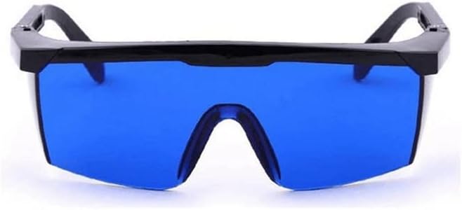 Laser Goggles, Wrap-around 190nm-540nm Wavelength Laser Safety Glasses OD +5 Work Protective Eyewear for Eye Protection - Blue