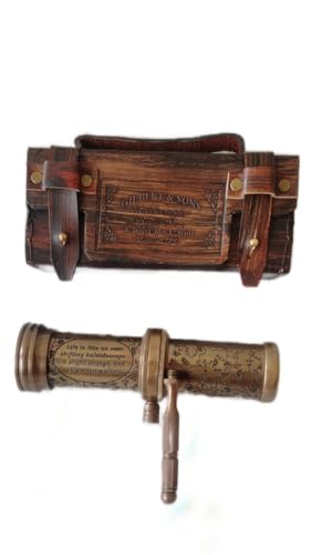 MUSKAN NAUTICAL STORE Brass Kaleidoscope, Antique Kaleidoscope, Personalized Gift, Birthday Gift, Puzzle Gift, Gift for Love Gift for Couple