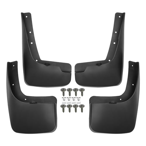 Image of Motoforti Car Mud Flaps, Splash Guards, for Jeep Liberty 2008-2012, Plastic, with Screw, Black, 1 Set
