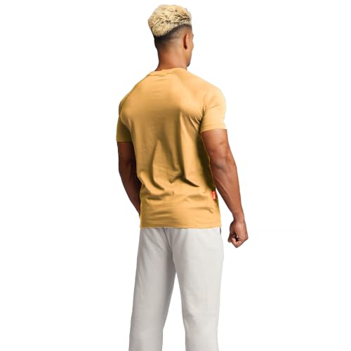 Image of Men's Cotton Short Sleeve Raglan Crew Neck Gym Workout Athletic Tee