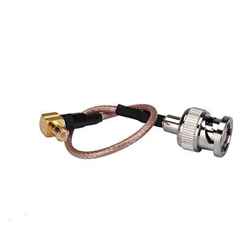 1ft Rf Terminal Connector BNC Male Straight to MCX Plug Right Angle Coaxial Cable Extension Rg316 30cm for Wireless Antenna Ships from USA