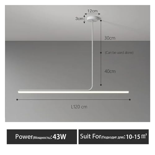 Suspension LED blanche pour bureau moderne éliminant la fatigue visuelle - 3