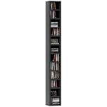 HOMCOM 204 CD Storage Unit, Storage Tower with 12 Cubes, 175cm Tall Bookcase for Living Room, Home Office, Study Room, Black